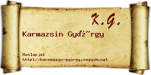 Karmazsin György névjegykártya