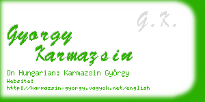 gyorgy karmazsin business card